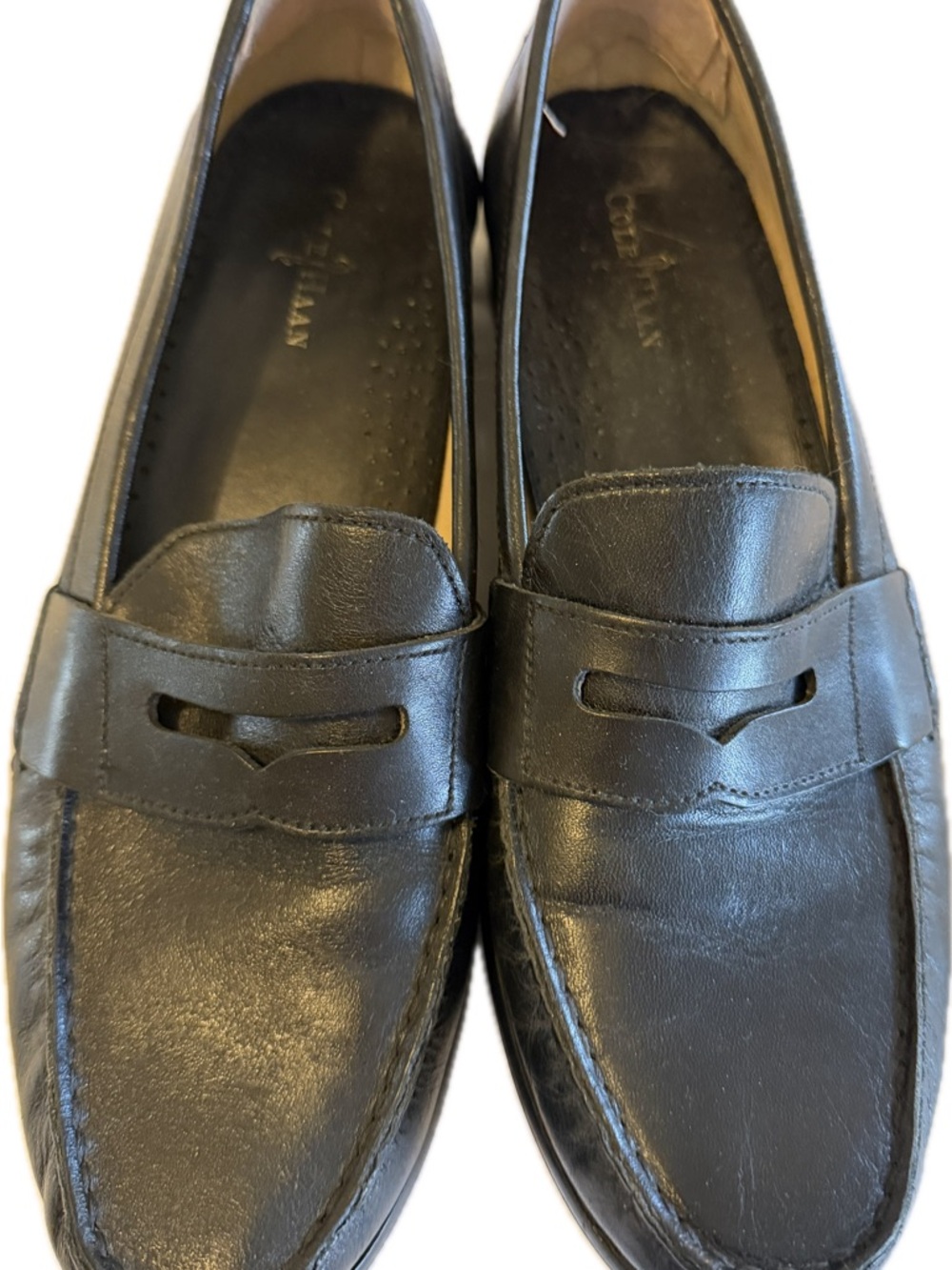 Cole Haan Black Leather Penny Loafers - Picture 2 of 3